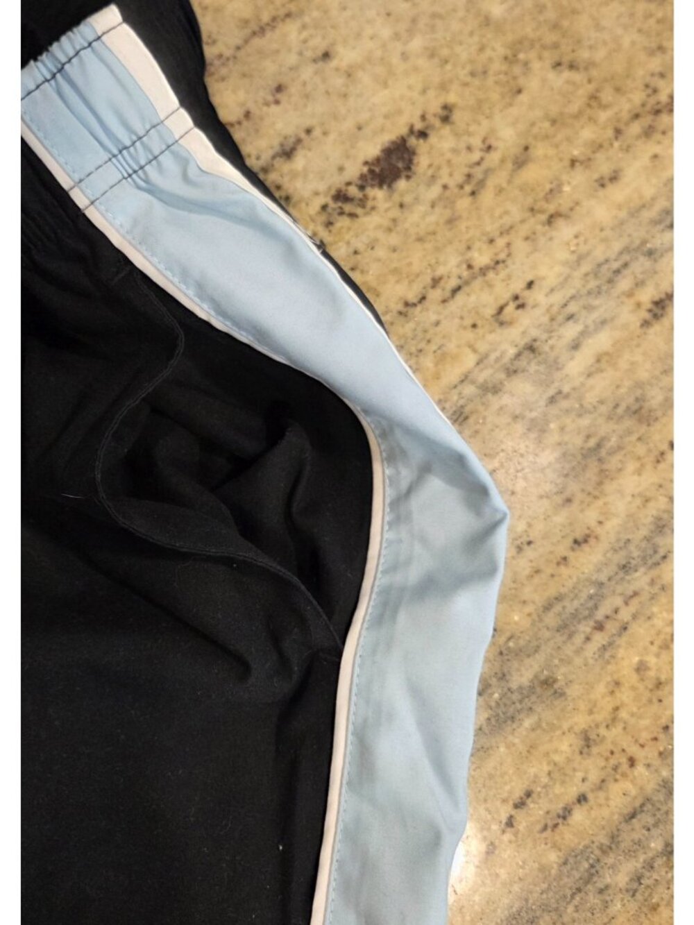 Reebok Womens Size L Athletic Workout Capri Black w Blue Side Sttripe 28x24" - Picture 8 of 13